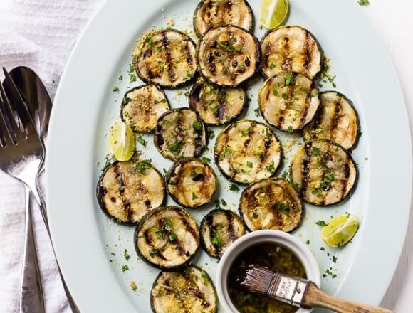 Lemon Garlic Grilled Zucchini