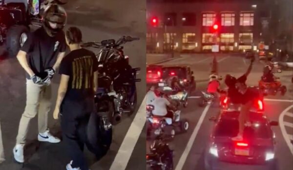 ‘Completely Outrageous’: Biker Stomps Back Window of Car with Two Children In the Backseat, Flashes Gun in Woman’s Face When She Approaches Him ‘Completely Outrageous’: Biker Stomps Back Window of Car with Two Children In the Backseat, Flashes Gun in Woman’s Face When She Approaches Him