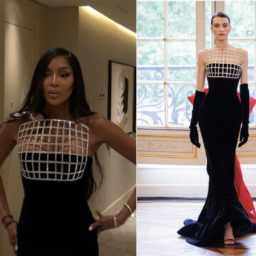 Naomi Campbell Wears Tamara Ralph Couture.