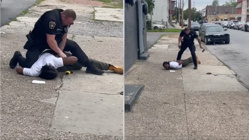 ‘Don’t Fight the Police’: Pennsylvania Cop on Desk Duty After He Tases Black Man on the Ground, Then Punch Him Twice In the Face During Traffic Stop Arrest Captured on Video ‘Don’t Fight the Police’: Pennsylvania Cop on Desk Duty After He Tases Black Man on the Ground, Then Punch Him Twice In the Face During Traffic Stop Arrest Captured on Video