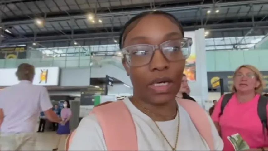 ‘You Haven’t Got Our Permission’: White Woman Calls Security for Black Travel Vlogger Filming Herself at Airport After Stepping Into Video Several Times ‘You Haven’t Got Our Permission’: White Woman Calls Security for Black Travel Vlogger Filming Herself at Airport After Stepping Into Video Several Times