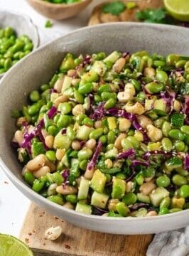 Edamame Salad With Ginger Garlic Dressing Edamame Salad With Ginger Garlic Dressing