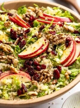 Shaved Brussels Sprouts Salad With Quinoa and Apple Shaved Brussels Sprouts Salad With Quinoa and Apple