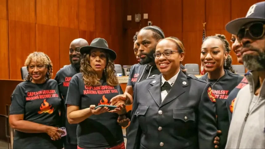 ‘Degraded and Harassed’: White Firefighters Wore Proud Boys and Trump Clothing with Rifles, Targeted Black Female Captain in ‘Witch Hunt,’ Suit Says ‘Degraded and Harassed’: White Firefighters Wore Proud Boys and Trump Clothing with Rifles, Targeted Black Female Captain in ‘Witch Hunt,’ Suit Says