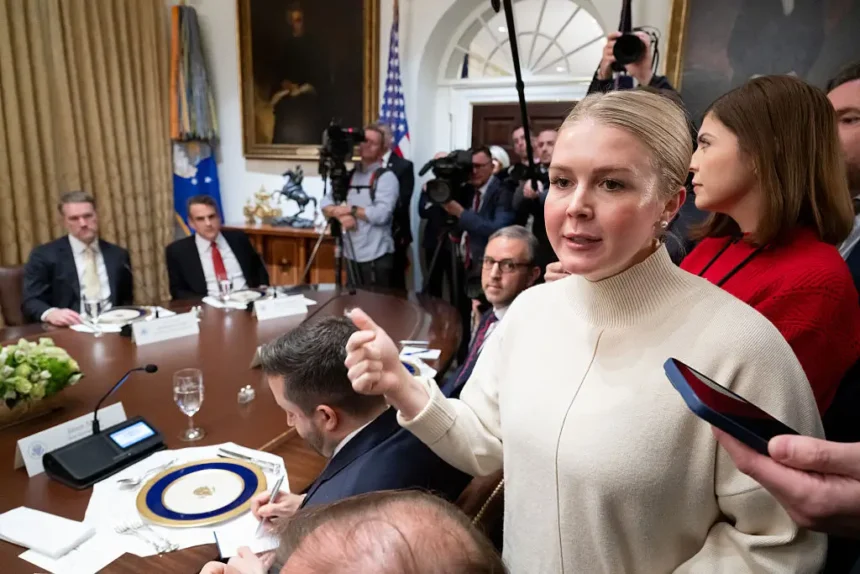 ‘She Is a Liar, a Cheater, a Botox Eater!’: Karoline Leavitt Sparks Mockery After Meltdown at White House ‘She Is a Liar, a Cheater, a Botox Eater!’: Karoline Leavitt Sparks Mockery After Meltdown at White House. It Leaves an Authoritarian Leader Impressed