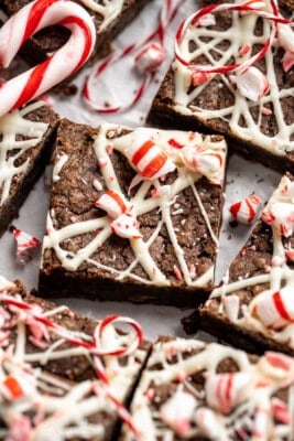 Peppermint Brownies With White Chocolate Topping Peppermint Brownies With White Chocolate Topping