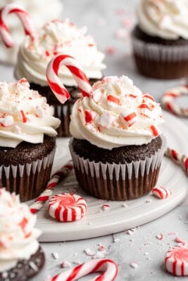 Peppermint Swirl Chocolate Cupcakes Peppermint Swirl Chocolate Cupcakes