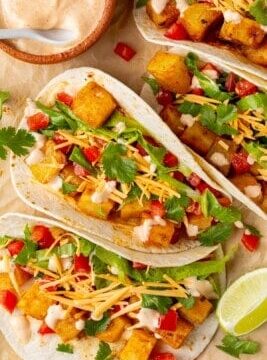 Spicy Potato Soft Tacos (Taco Bell Copycat) Spicy Potato Soft Tacos (Taco Bell Copycat)