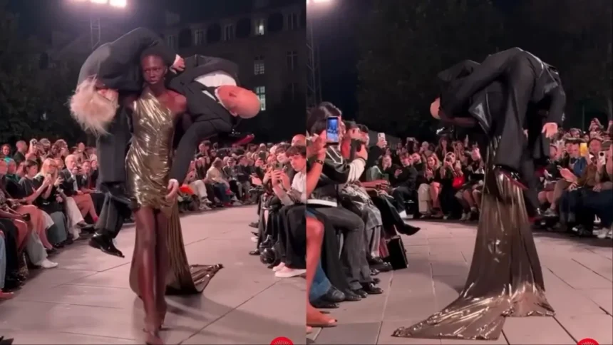 ‘It Feels So Wrong!’: Viral Runway Video of Sudanese Model Hauling Two White Male Mannequins on Her Back Sparks Heated Debate Online ‘It Feels So Wrong!’: Viral Runway Video of Sudanese Model Hauling Two White Male Mannequins on Her Back Sparks Heated Debate Online