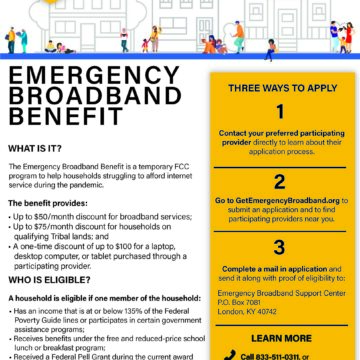 (BPRW) Emergency Broadband Benefit Available For Eligible Households