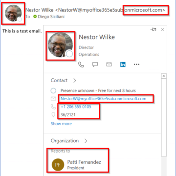 Microsoft Outlook shows real person’s contact info for IDN phishing emails