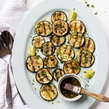 Lemon Garlic Grilled Zucchini