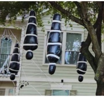 ‘Strange Fruit on Display In Houston’: Activists Remove Bizarre, Racist Halloween Decorations Depicting Black Bodies Hanging from Trees In Black Neighborhood