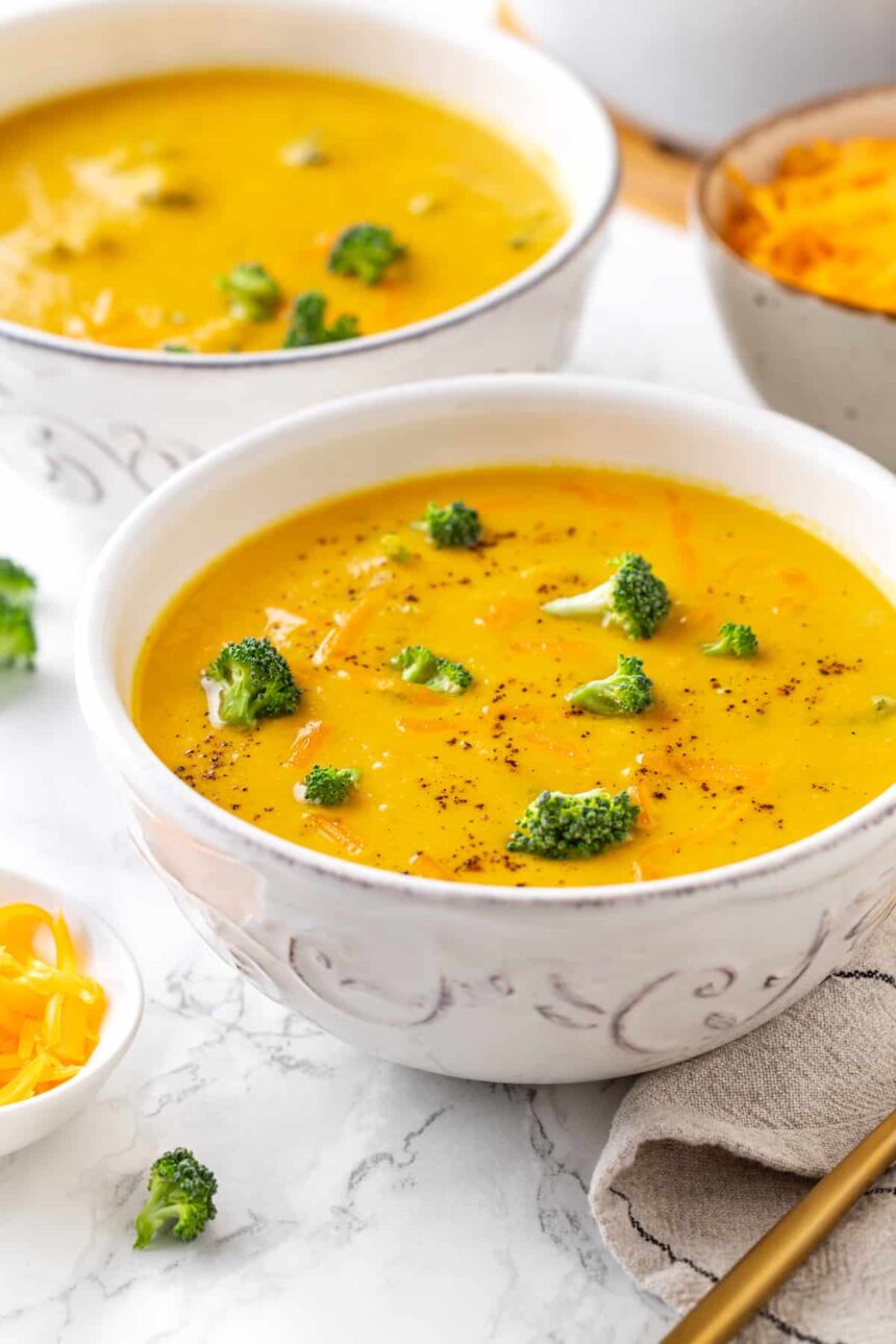 Vegan Broccoli Cheddar Soup