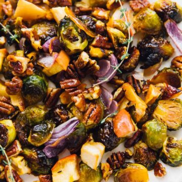 Maple Brussels Sprouts with Apples and Pecans