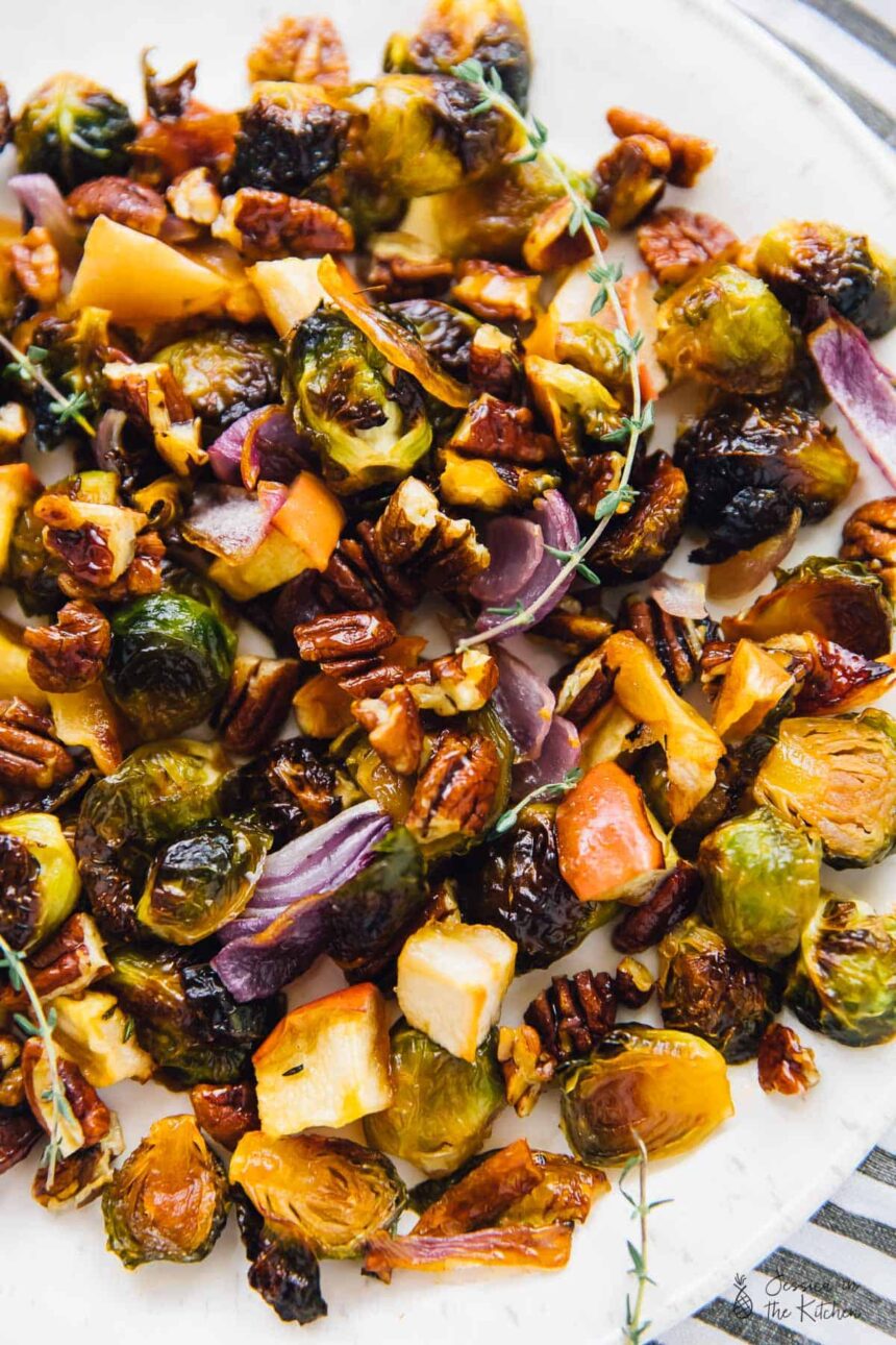 Maple Brussels Sprouts with Apples and Pecans Maple Brussels Sprouts with Apples and Pecans
