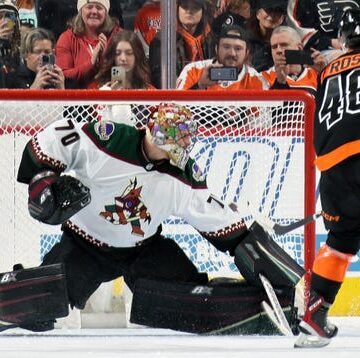 How much is the NHL’s increase in scoring due to goalie pads or increased skill?