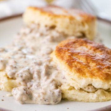 Sausage and Gravy Recipe with Best Homemade Biscuits