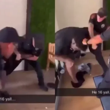 ‘Stop Touching Him!’: Florida Cops Corner Black Boy with Blows, Pull His Hair Over Swimming In Apartment Pool, Shocking Video Shows