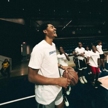 Washington Wizards guard Jordan Poole holds youth basketball clinic for Washington-area children