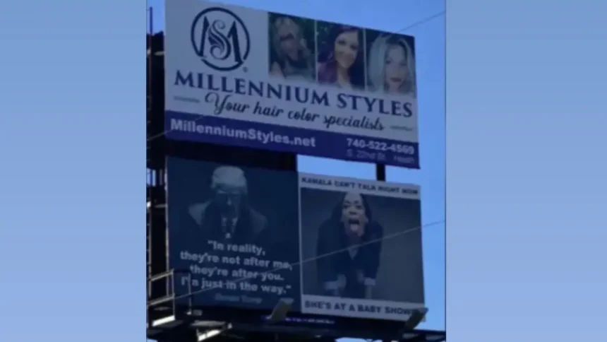 ‘Some Folks Are Just Filthy!’: Explicit Billboard Depicting Doctored Image of Kamala Harris Removed from Ohio Highway As Company Says It Wasn’t Aware of Its ‘Vulgar’ Nature