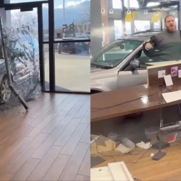 ‘It Could Have Been Fatal’: Unhinged Utah Man Crashes Vehicle Into Dealership Showroom After Sales Manager Refuses His Refund Request, Video Shows
