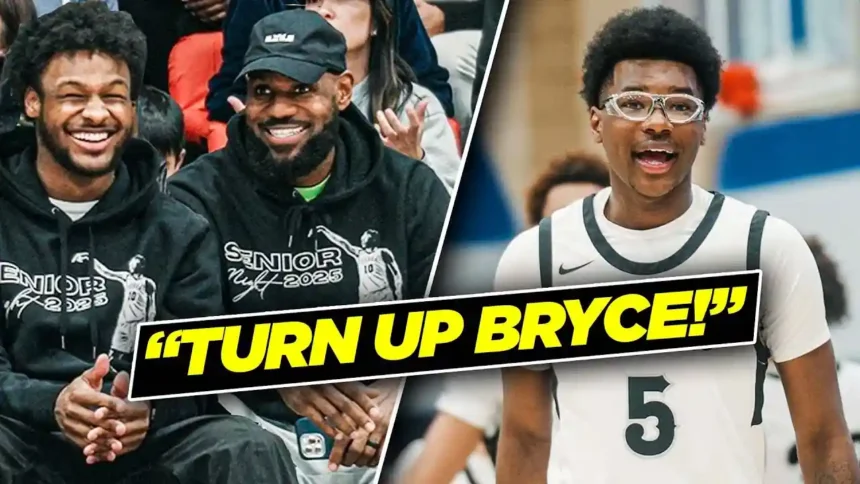 LeBron & Bronny James Watch Bryce James GO OFF On Senior Night!