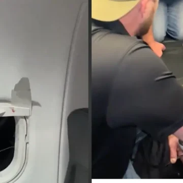 ‘Absolutely Terrified’: Passengers Restrain Man As He Screams, Punches Plane Window Until It Shatters; Frontier Airlines Refuses to Press Charges