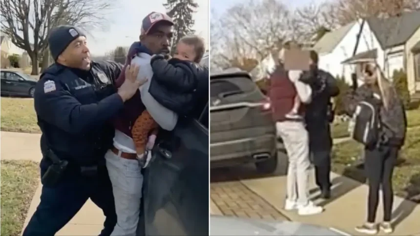 ‘What Is Your Problem?’: Shocking Video Shows Cop Pinning Baby Against Car While Arresting Black Father Over Parking Dispute