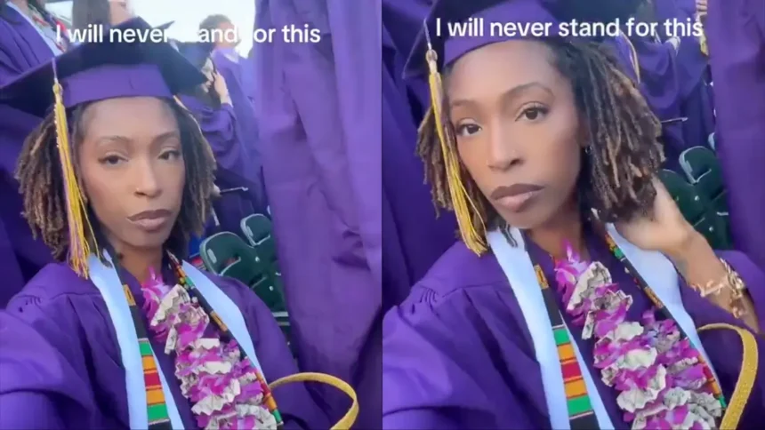 ‘Just Move Out of Our Country’: Racists Unleash Hate on Black College Graduate for Her Refusal to Stand for National Anthem In Viral Video ‘Just Move Out of Our Country’: Racists Unleash Hate on Black College Graduate for Her Refusal to Stand for National Anthem In Viral Video