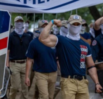‘We Are Disenfranchised’: Masked White Nationalists, Patriot Front Took over Kansas City, Claim They Are Under Attack, Oppressed In America and Need to Reclaim Their Nation