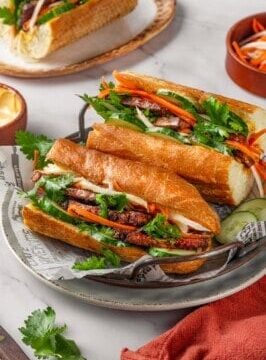 Crispy Tofu Banh Mi With Quick Pickled Veggies Crispy Tofu Banh Mi With Quick Pickled Veggies