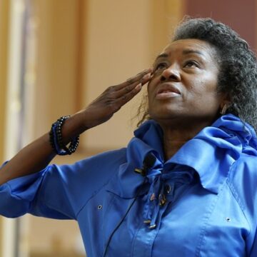 After VA Dems' Racist Attack, Winsome Earle-Sears Brings Her Own POWERFUL Sign to School Board Meeting After VA Dems’ Racist Attack, Winsome Earle-Sears Brings Her Own POWERFUL Sign to School Board Meeting