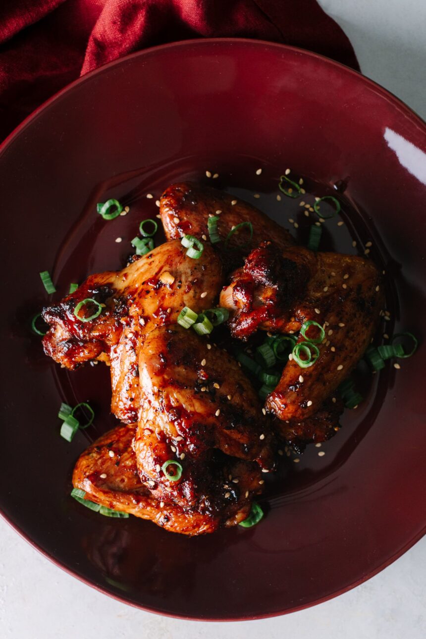 Asian Style Chicken Wings with Chili Garlic Sauce