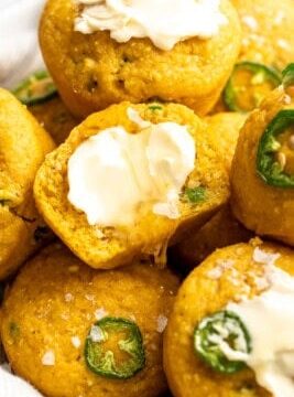 Vegan Cornbread Muffins With Jalapeños