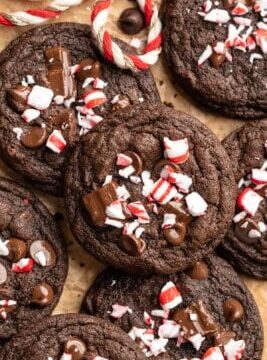 Chewy Peppermint Chocolate Cookies