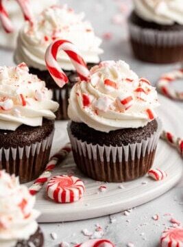 Peppermint Swirl Chocolate Cupcakes