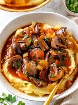 Mushroom Bourguignon