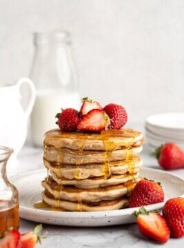 Gluten-Free Vegan Strawberry Pancakes