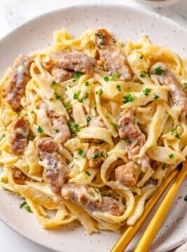 Soy Curl “Chicken” Alfredo Soy Curl “Chicken” Alfredo