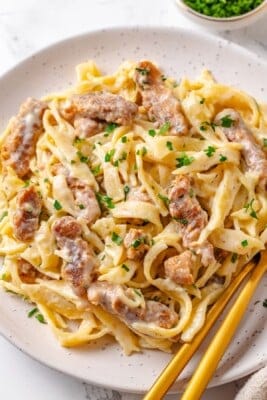 Soy Curl “Chicken” Alfredo Soy Curl “Chicken” Alfredo