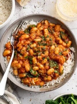 Smoky White Beans in Garlicky Tomato Sauce Smoky White Beans in Garlicky Tomato Sauce