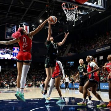 Washington Mystics center Shakira Austin’s belief in her game has never faltered. Others now believe, too. Washington Mystics center Shakira Austin’s belief in her game has never faltered. Others now believe, too.